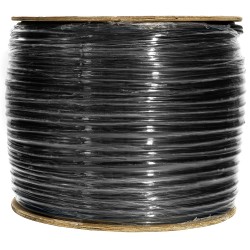 Kabel LAN z linką nośną F/UTP kat.5e UV ŻEL