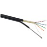 Kabel LAN z linką nośną F/UTP kat.5e UV ŻEL