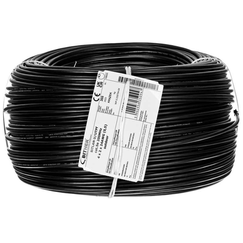 Kabel LAN U/UTP kat.5e Bitner BiTLAN UV ŻEL