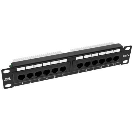 Patch panel 10" PP12 - 12-portów UTP5e