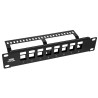 Patch panel 10" PP8EM - 8-portów Keystone