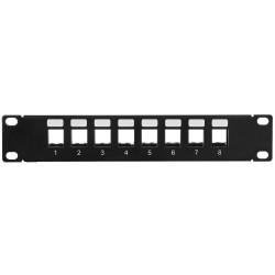 Patch panel 10" PP8EM - 8-portów Keystone