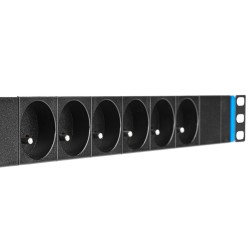 6GN-E(-P) - Listwa zasilająca 19" 1U - 6 gniazd EURO