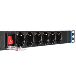 6GN-S(-P) - listwa zasilająca 19" 1U - 6 gniazd SCHUKO