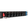 6GN-S(-P) - listwa zasilająca 19" 1U - 6 gniazd SCHUKO