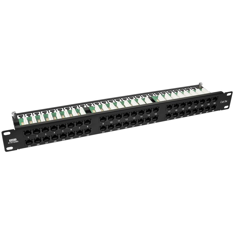 PP48E - patch panel 19" - 48-portów UTP 5e