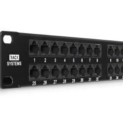 PP48E - patch panel 19" - 48-portów UTP 5e