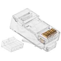 Wtyk RJ45 kat.6a - z prowadnicą