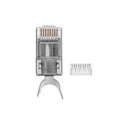 Wtyk RJ45 kat.7 - ekranowany, z prowadnicą