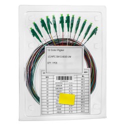 Pigtail światłowodowy LC/APC SM G652D - 2m (12-pack)