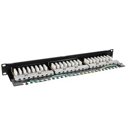 PP24H-1U-UTP6/B - patch panel 19" - 24-porty UTP 6