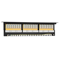 PP24H-1U-UTP6/B - patch panel 19" - 24-porty UTP 6