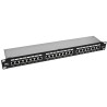 PP24H-1U-FTP5E/B - patch panel 19" - 24-porty FTP 5e