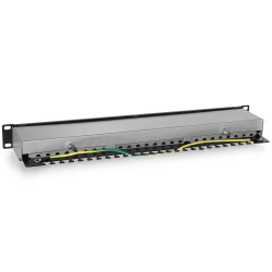 PP24H-1U-FTP5E/B - patch panel 19" - 24-porty FTP 5e