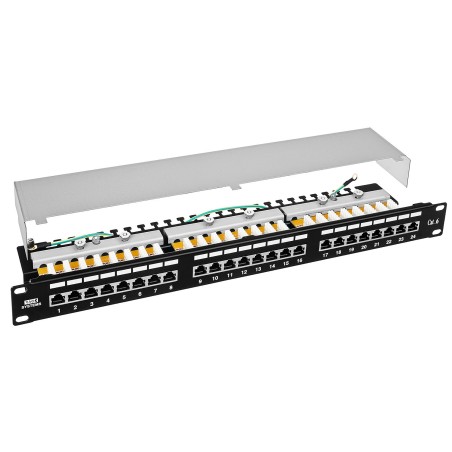 PP24H-1U-FTP6 - patch panel 19" - 24-porty FTP 6