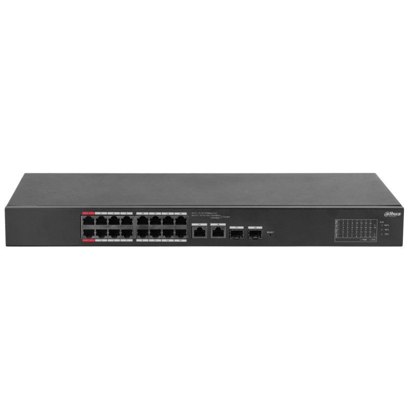 CS4218-16ET-135 - switch PoE 16-port + 2 RJ45/SFP - combo