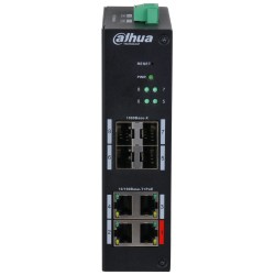 HS4408-4ET-96 - switch przemysłowy PoE 4-port + 4 SFP