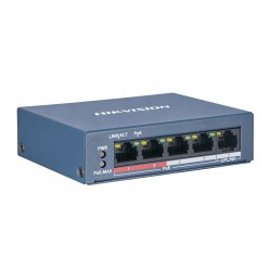 DS-3E0105P-E/M(B) - switch PoE 4-port + 1 RJ45