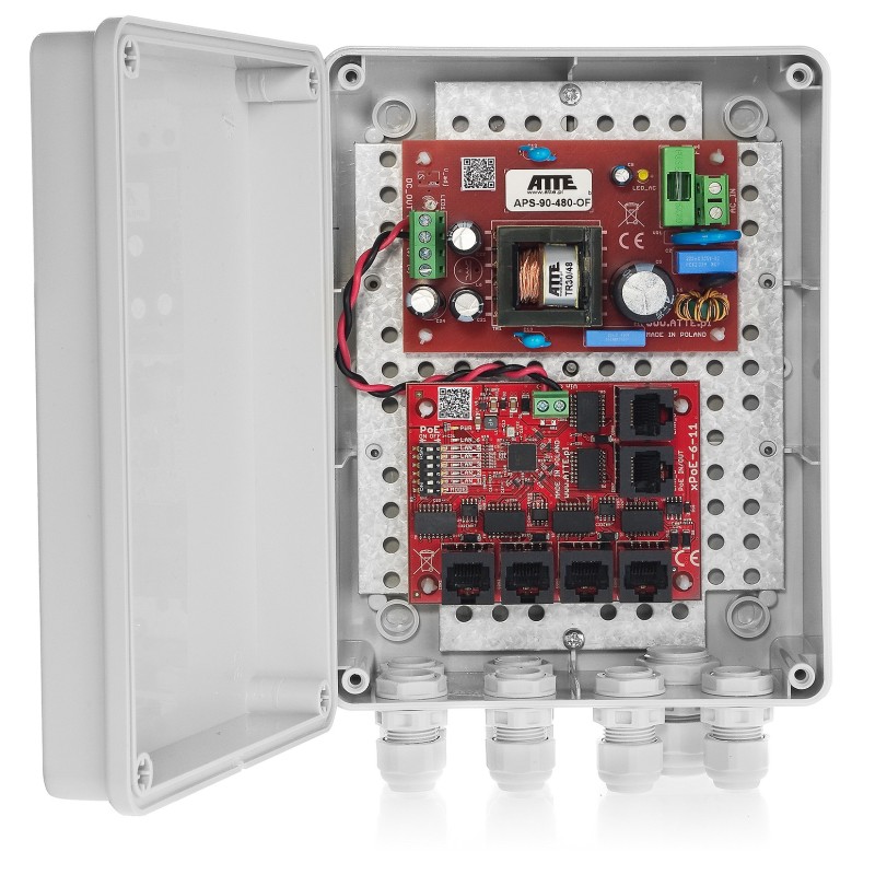 IP-5-11 - switch PoE (extender) 5-port + 1 RJ45