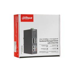 HS4408-4ET-96 - switch przemysłowy PoE 4-port + 4 SFP