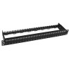 PPK24ODS-1U-B - patch panel UTP 19" - 24-porty keystone z organizerem