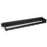 PPK24ODS-1U-B - patch panel UTP 19" - 24-porty keystone z organizerem