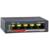 DS-3E0105P-E/M(B) - switch PoE 4-port + 1 RJ45