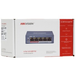 DS-3E0105P-E/M(B) - switch PoE 4-port + 1 RJ45