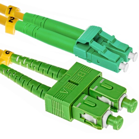 Patchcord światłowodowy SC/APC-LC/APC SM G652D / G657A1 duplex