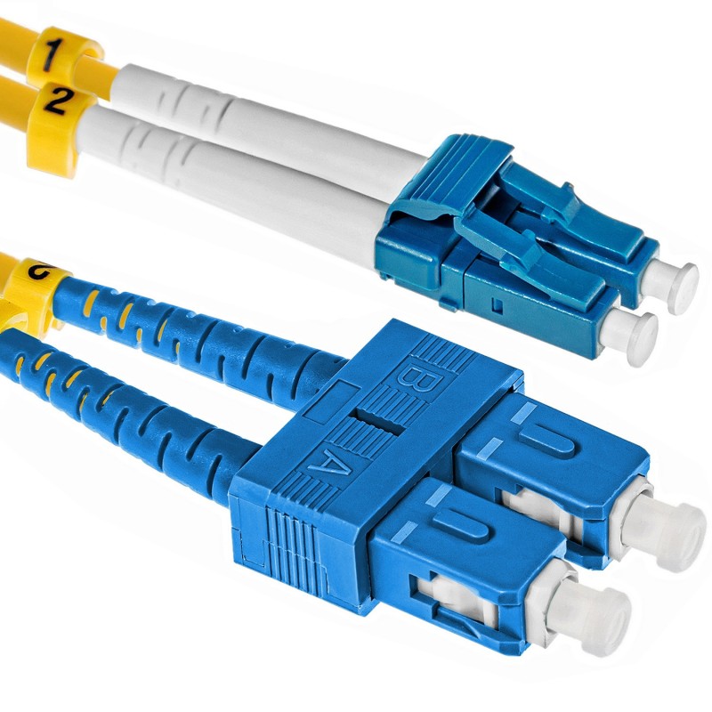 Patchcord światłowodowy SC/UPC-LC/UPC SM G652D / G657A2 duplex