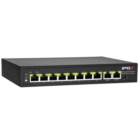 PX-S10-P8-U2-TP100HI - switch PoE 8-port + 2 RJ45