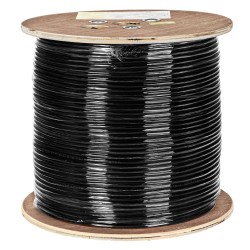 Kabel LAN z linką nośną U/UTP kat.5e UV ŻEL