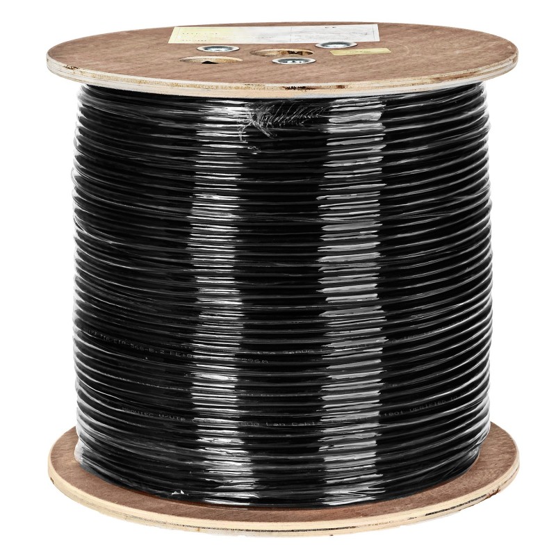 Kabel LAN z linką nośną U/UTP kat.5e UV ŻEL
