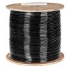Kabel LAN z linką nośną U/UTP kat.5e UV ŻEL