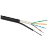 Kabel LAN z linką nośną U/UTP kat.5e UV ŻEL