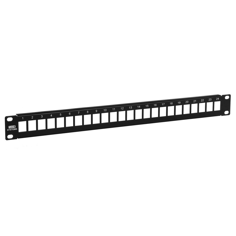 PPK24B-1U-UTP-B - patch panel UTP 19" - 24-porty keystone