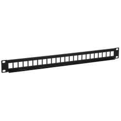 PPK24B-1U-UTP-B - patch panel UTP 19" - 24-porty keystone