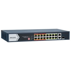DS-3E0318P-E/M(C) - switch PoE 16-port + 1 RJ45 + 1 RJ45/SFP - combo