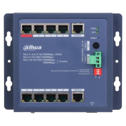CHS4110-8ET-90-F - switch przemysłowy PoE 8-port + 1 RJ45 + 1 RJ45/SFP - combo