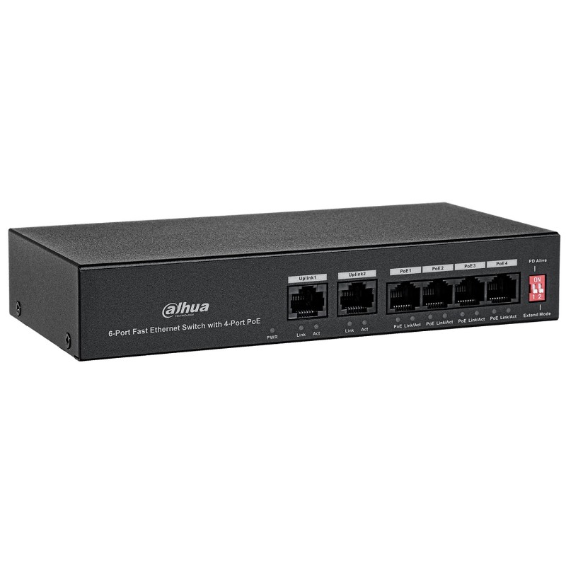 PFS3006-4ET-36 - switch PoE 4-port + 2 RJ45
