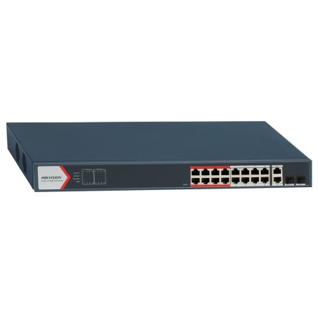 DS-3E1318P-EI(B) - switch PoE 16-port + 2 RJ45/SFP - combo