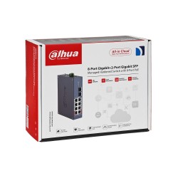 CHS4210-8GT-110 - switch przemysłowy, gigabitowy PoE 8-port + 2 SFP
