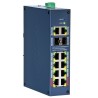 CHS4212-8GT-110 - switch przemysłowy, gigabitowy PoE 8-port + 2 RJ45 + 2 SFP