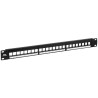 PPLK24B-1U - patch panel UTP 19" - 24-porty keystone