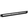 PPLK24B-1U - patch panel UTP 19" - 24-porty keystone
