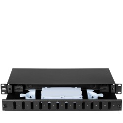 SBF12SCDXWR/B / SBF12SCDXWR/W / SBF12SCDX/B / SBF12SCDX/W - przełącznica światłowodowa 19" 1U 12xSC duplex