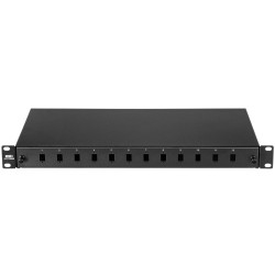 SBF12SCSXWR/B / SBF12SCSXWR/W / SBF12SCSX/B / SBF12SCSX/W - przełącznica światłowodowa 19" 1U 12xSC simplex