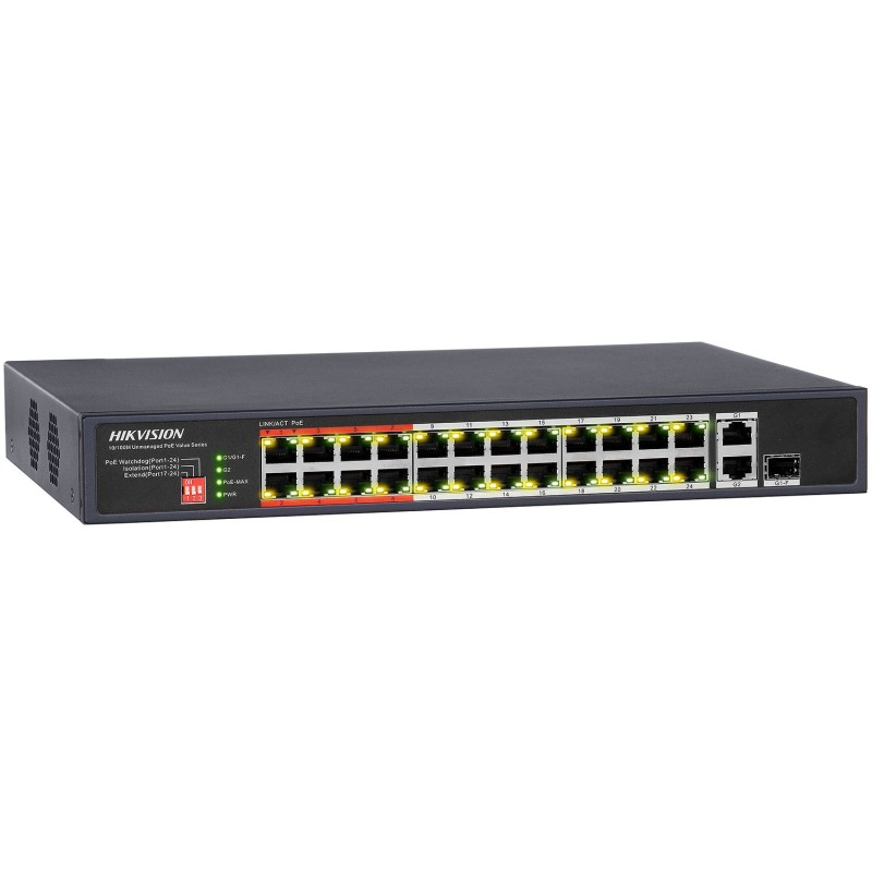 DS-3E1326P-EI/M - switch PoE 24-port + 1 RJ45 + 1 RJ45/SFP - combo