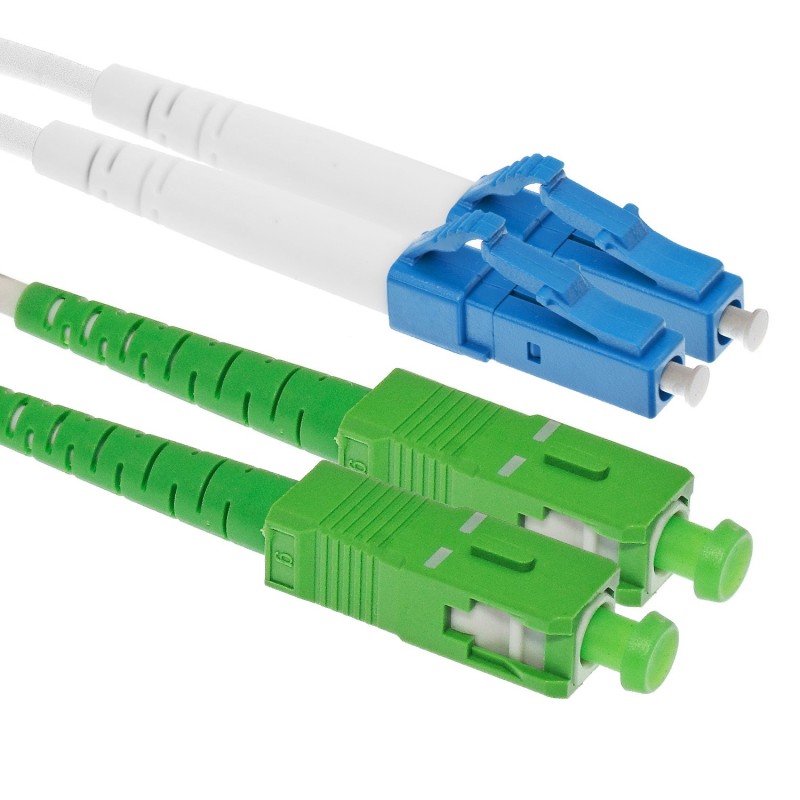 Patchcord światłowodowy SC/APC-LC/UPC SM G657A2 duplex