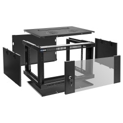 WQ6406/B - szafa Rack 19'' szybkiego montażu - 600×450×6U